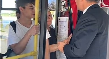 Başkan Zeyrek yolcuyu almayan şoföre uyarılarda bulundu