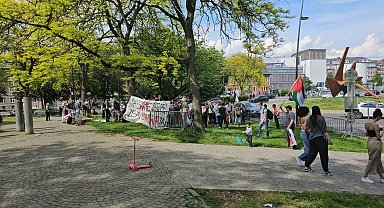Belçika'da İsrail'e yapılan silah satışı protesto edildi