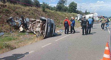Beton tankerinin minibüsü biçtiği kazada 8 kişi öldü, 11 kişi yaralandı