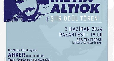 Beyoğlu'nda 'Metin Altıok Şiir Ödül Töreni' gerçekleştirilecek