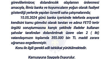 Bingöl'de polis, 2 vatandaşın dolandırılmasını engelledi