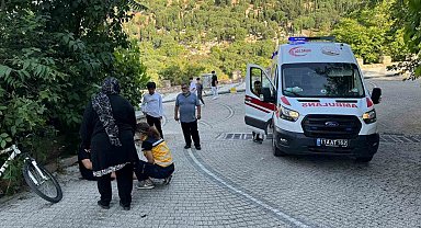 Bisikletten düşen çocuk yaralandı