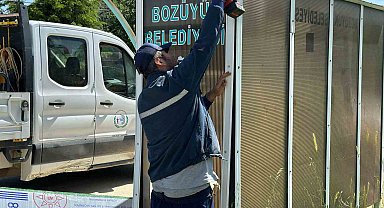 Bozüyük'te otobüs ve dolmuş duraklarına bakım