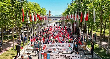 BŞEÜ'den sesler Filistin ve Doğu Türkistan için yükseldi