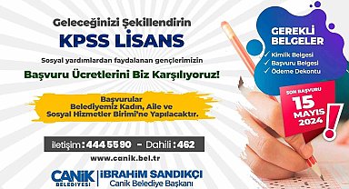 Bu ilçede KPSS ücretleri belediyeden