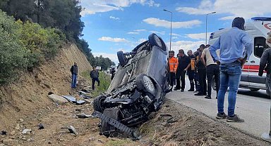 Burdur'da kontrolden çıkan otomobil şarampole devrildi: 1 yaralı