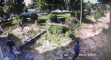 Burdur'da yaşlı adamın dövülüp gasp edilme anları güvenlik kamerasına yansıdı