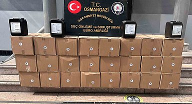 Bursa'da kaçak alkol operasyonu : 500 litre etil alkol şüpheliyle yakalandı