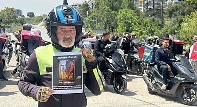 Bursa'da motokuryeler Ata Emre Akman için kontak kapattı