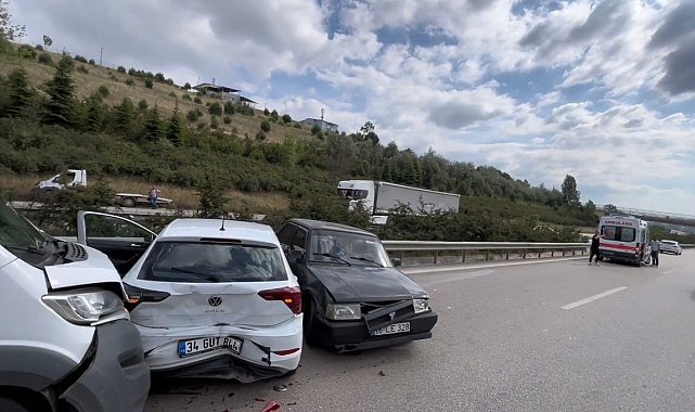 Bursa'da otobanda zincirleme kaza