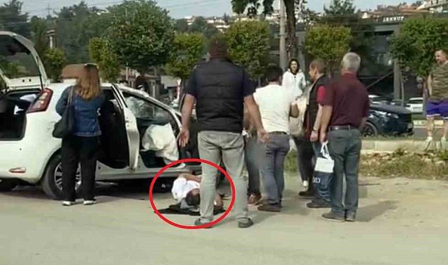Bursa'da takla atan otomobilde 2 kişi yaralandı