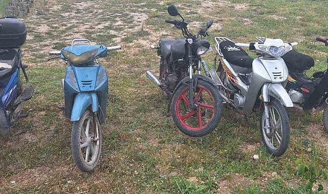 Çalınan motosikletleri polis buldu