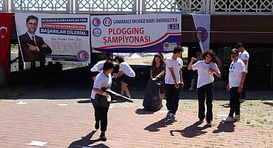 Çanakkale'de çevre bilinci için Plogging şampiyonası düzenlendi
