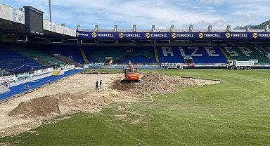 Çaykur Rizespor'un stadının zemini yenileniyor