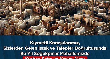 Çekmeköy Soğukpınar'da kurban satış ve kesim alanı kurulmayacak