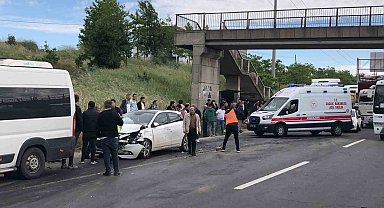 Çorlu'da zincirleme kaza: 4 yaralı