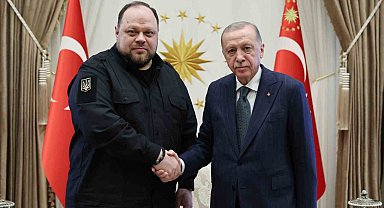 Cumhurbaşkanı Recep Tayyip Erdoğan, Ukrayna Meclis Başkanı Ruslan Stefanchuk'u kabul etti.