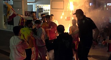 Derbi maçı sonrasında tehlikeli yakınlaşmayı polis engelledi