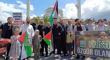 Düzce'de İsrail protestosu