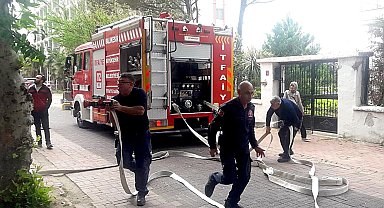 Edremit'te apartmanda yangın paniği