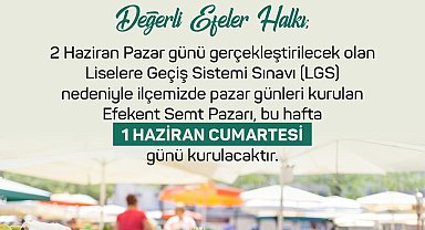 Efekent semt pazarına LGS ayarı