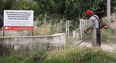 Efeler Belediyesi mezarlıklardaki çalışmalarını sürdürüyor
