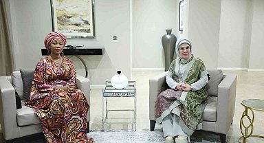 Emine Erdoğan, Sierra Leone Cumhurbaşkanı'nın eşi Fatima Maada Bio ile görüştü