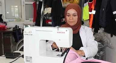 Engelliler kurdukları kooperatif çatısı altında tekstil ürünleri üretiyor