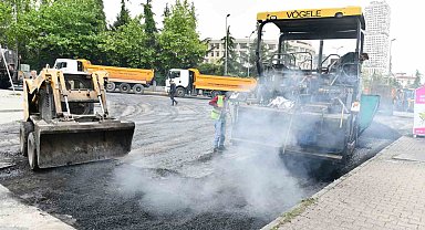 Esenyurt Üçevler Mahallesi 911. Sokak'ta asfaltlama çalışması yapıldı