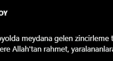 Eskişehir Valisi'nden Mersin'deki kazayla ilgili taziye mesajı