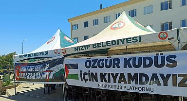 GAÜN'de Gazze protestosu