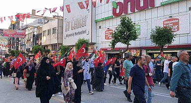 Gemlik'te Gazze'ye destek yürüyüşü