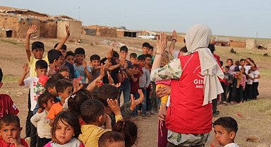 Göçer çocukların oyun ve oyuncak heyecanı