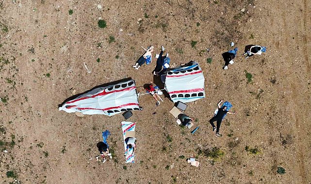 Gümüşhane'de düşen uçaktan yolcu kurtarma tatbikatı