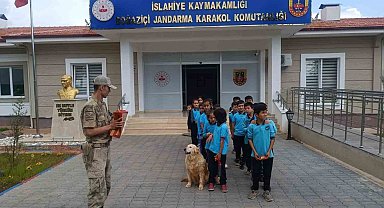 İlkokul öğrencilerinden jandarmaya ziyaret