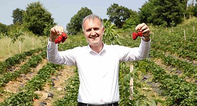 İnegöl Belediyesi çiftcisinin yanında