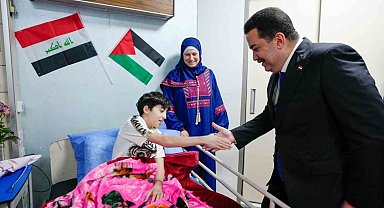 Irak Başbakanı Sudani'den Filistinli yaralılara ziyaret