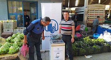 İskilip'te ağırlık kontrol ve poşet uygulamasına geçildi