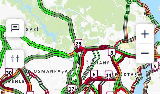 İstanbul'da trafik yoğunluğu yüzde 80'e ulaştı