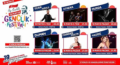 İstanbul'da üç ilçeden ortak "Hep Birlikte 19 Mayıs Gençlik Festivali"