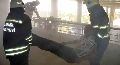 İtfaiyeden hastanede yangın tatbikatı