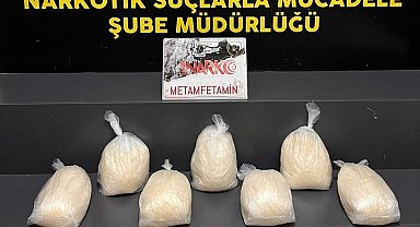 İzmir'de 7 kilo metamfetamin ele geçirildi