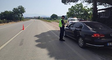 Jandarmadan trafik denetimi: 74 araca ceza