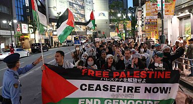 Japonya'da Filistin'e destek için "İntifada Yürüyüşü"