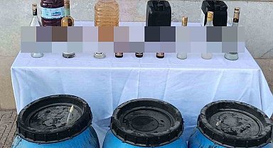 Kaçak alkolü piyasaya süremeden yakalandı