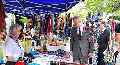 Kadınların el emeği ürünleri bahar şenliğinde stantlarda yerini aldı