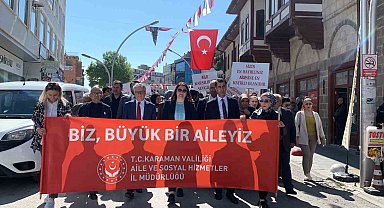 Karaman'da 'Ailemiz İstikbalimiz' yürüyüşü düzenlendi