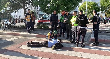 Karaman'da motosiklet ile bisikletin karıştığı kazada 2 kişi yaralandı