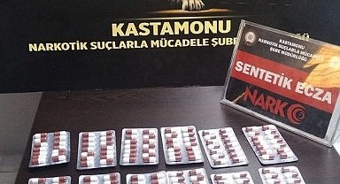 Kastamonu'da 168 adet sentetik ecza hapı ele geçirildi: 1 gözaltı