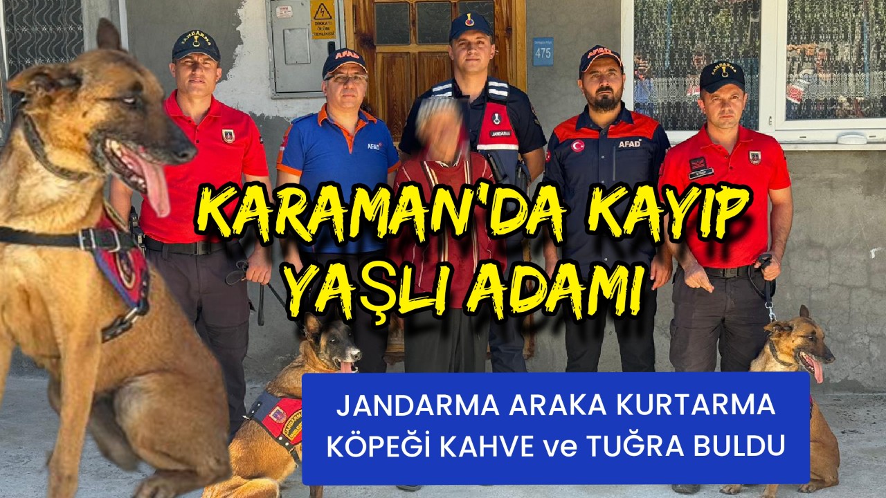 KAYIP YAŞLI ADAMI JANDARMA ARAMA KURTARMA KÖPEKLERİ TUĞRA VE KAHVE BULDU